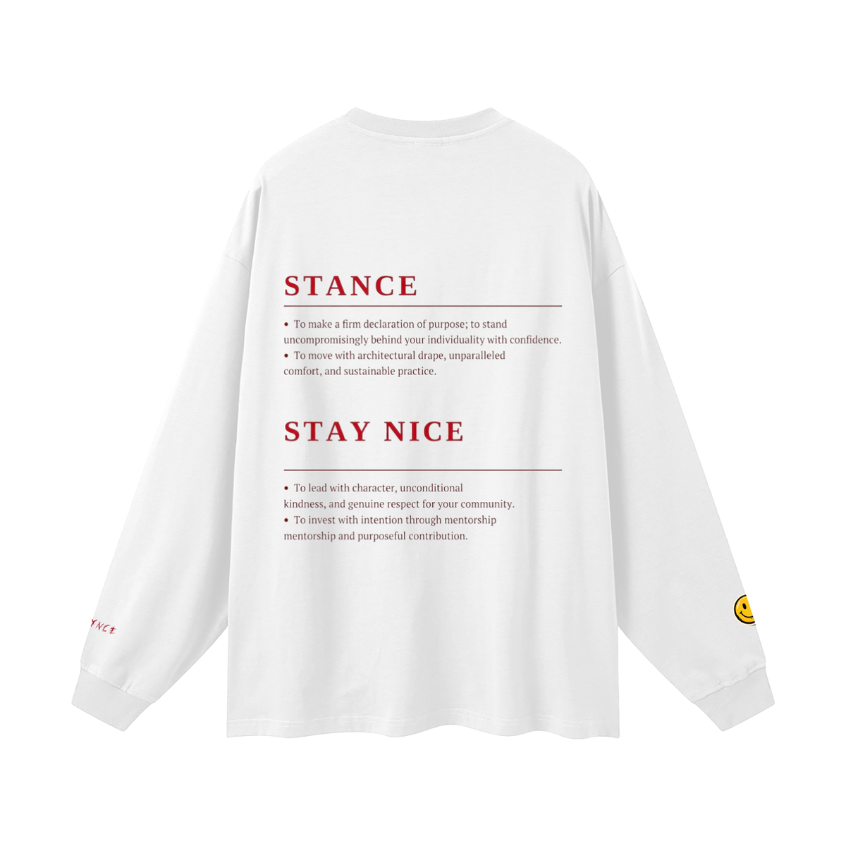 "Be nice" Unisex Long Sleeve T-Shirt