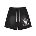 Sun Fade Raw Edge Cotton Shorts