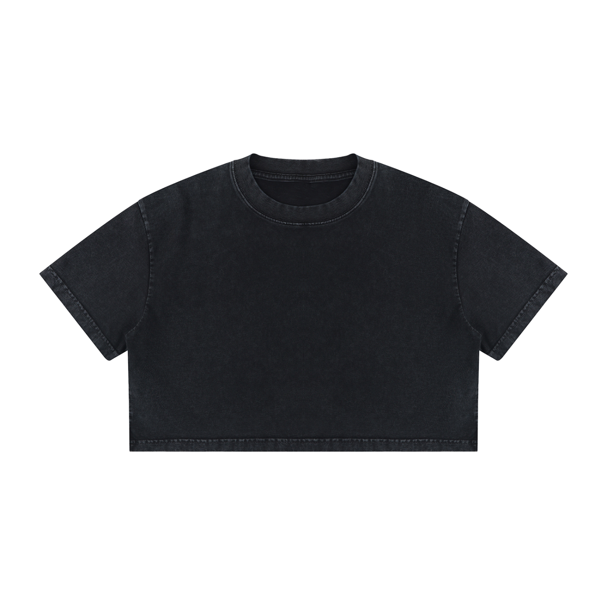 Women's Mineral Wash Cotton Crop T-Shirt  "Cropped and Hot!"
