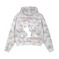 Dirty Washed Zip-Up Fleece Hoodie