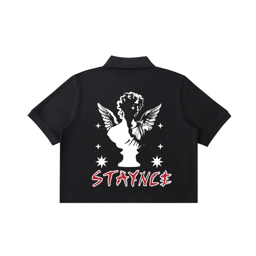 Essential Cropped Polo Shirt
