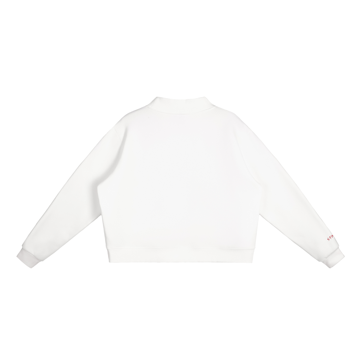 Womens Fleece Mock-Neck Crew Sweatshirt