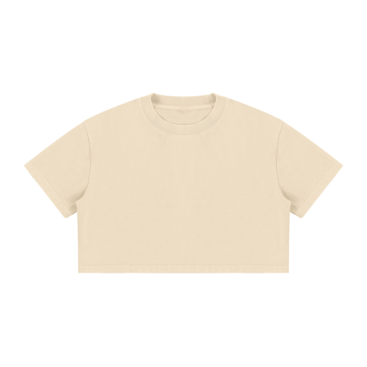 Women's Mineral Wash Cotton Crop T-Shirt  "Cropped and Hot!"