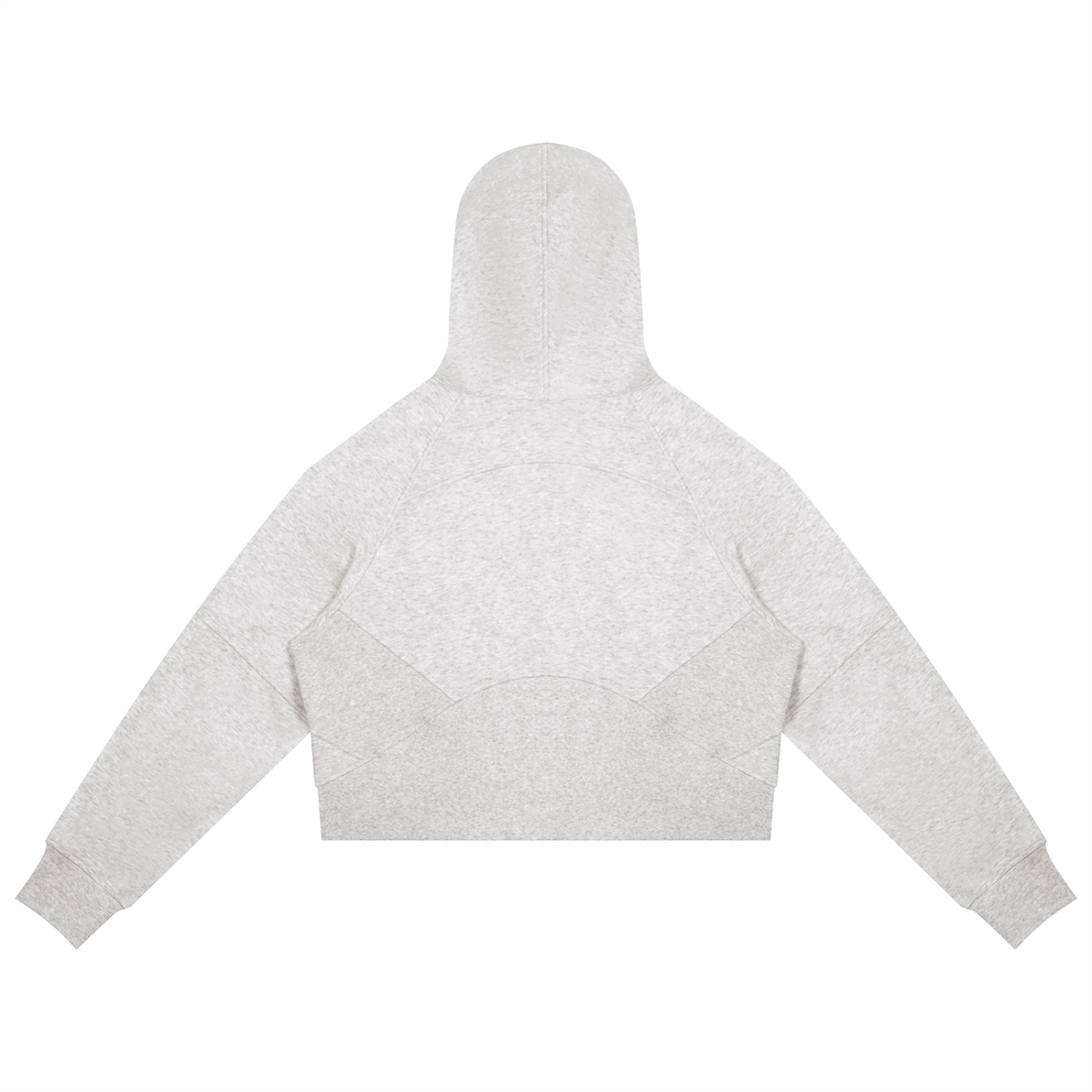 Womens Cropped Zip-Through Hoodie