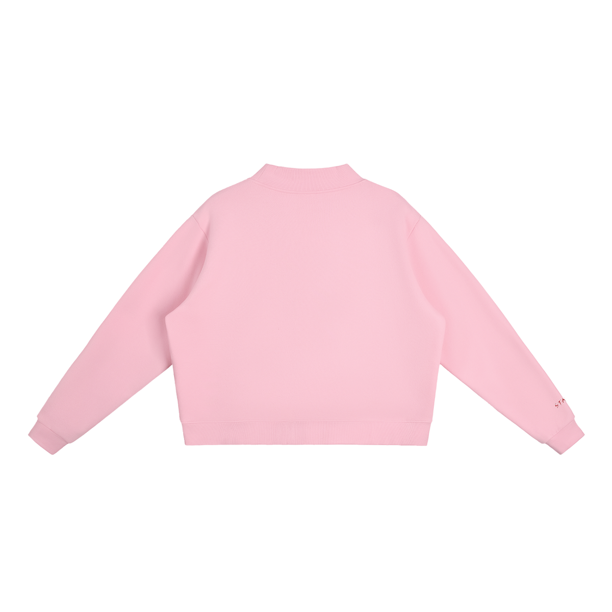 Womens Fleece Mock-Neck Crew Sweatshirt
