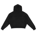 Fleece Zip-Up Boxy Hoodie/Cotton Blend