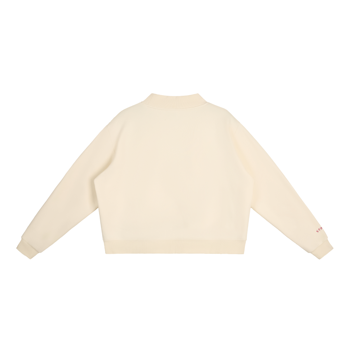 Womens Fleece Mock-Neck Crew Sweatshirt