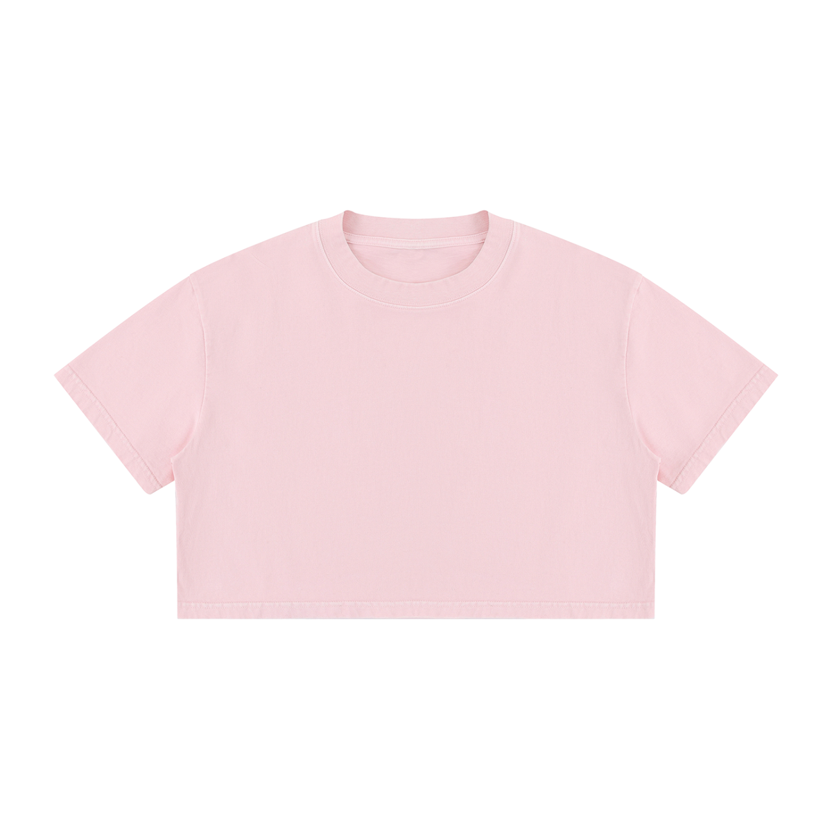 Women's Mineral Wash Cotton Crop T-Shirt  "Cropped and Hot!"