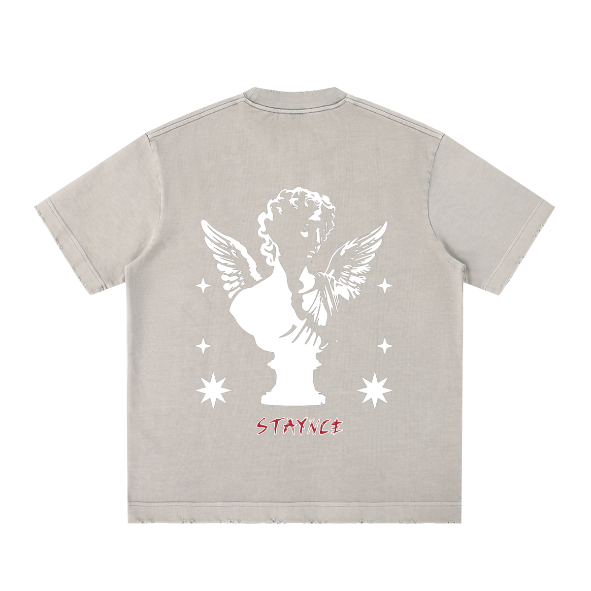 Heavyweight Vintage Washed Frayed T-Shirt