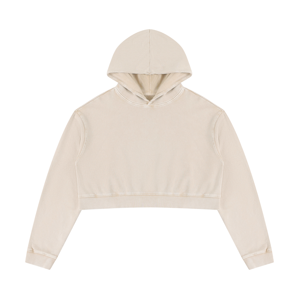 Women’s Mineral Washed Crop Hoodie "Plan Jane? No logo
