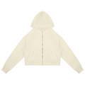 Womens Cropped Zip-Through Hoodie