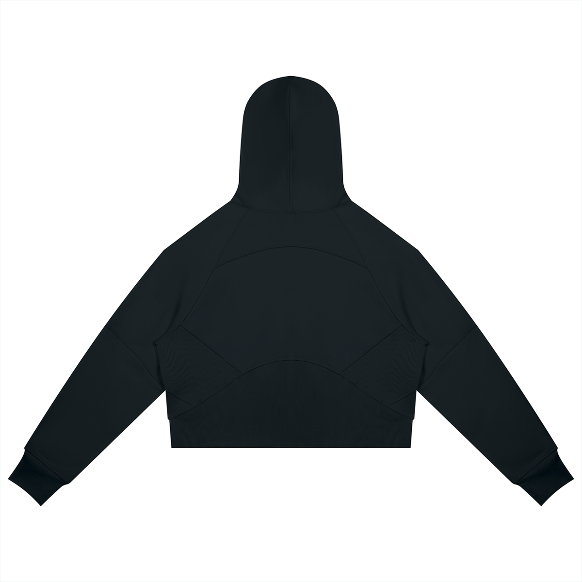 Womens Cropped Zip-Through Hoodie