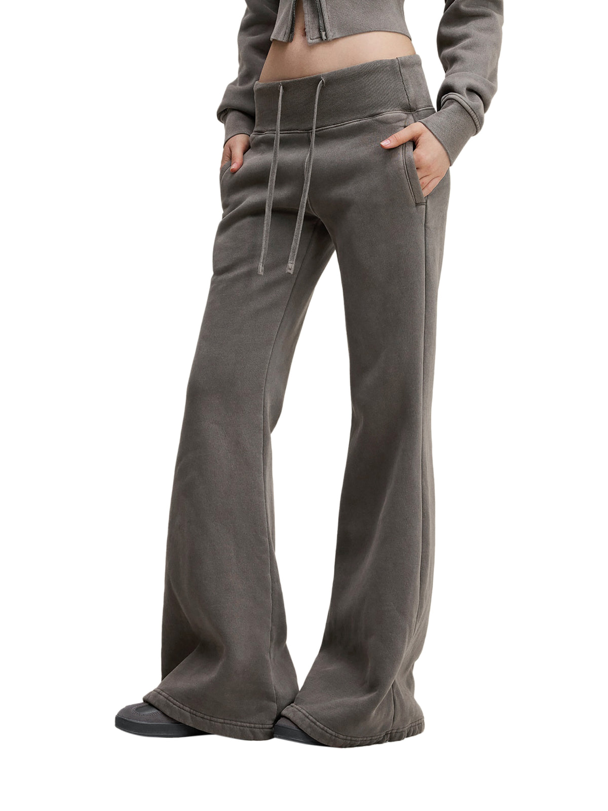 Women's Vintage Washed Flared Fleece Pants Limited