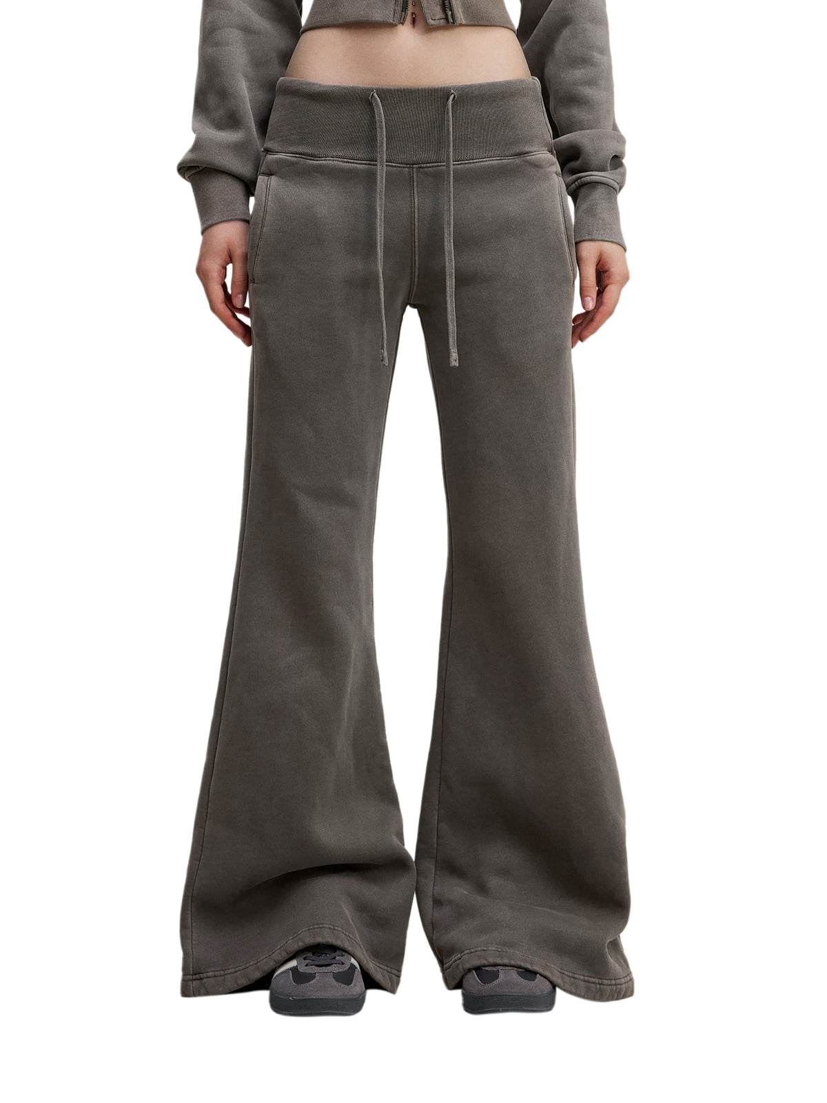 Women's Vintage Washed Flared Fleece Pants Limited