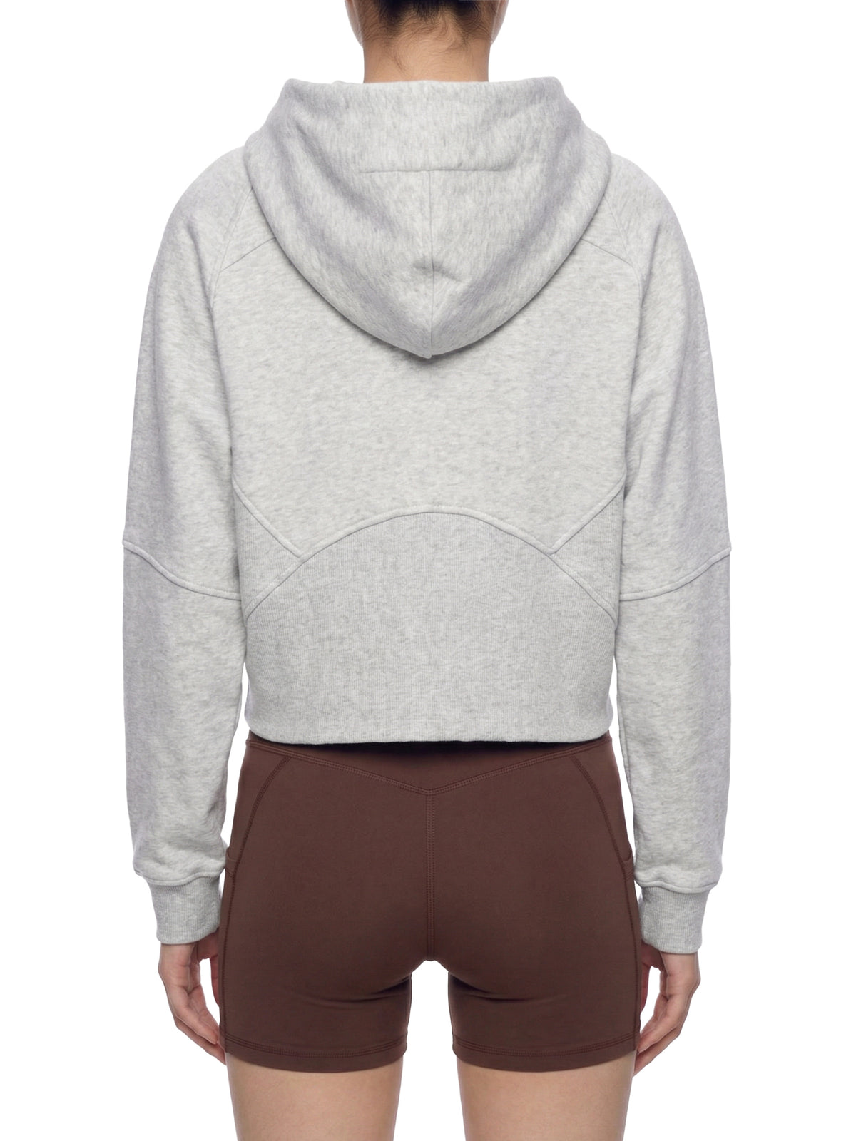Womens Cropped Zip-Through Hoodie