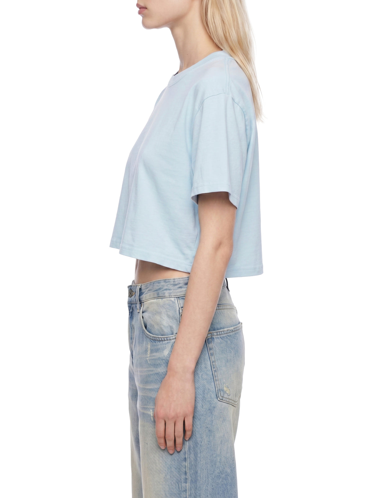 Women's Mineral Wash Cotton Crop T-Shirt  "Cropped and Hot!"