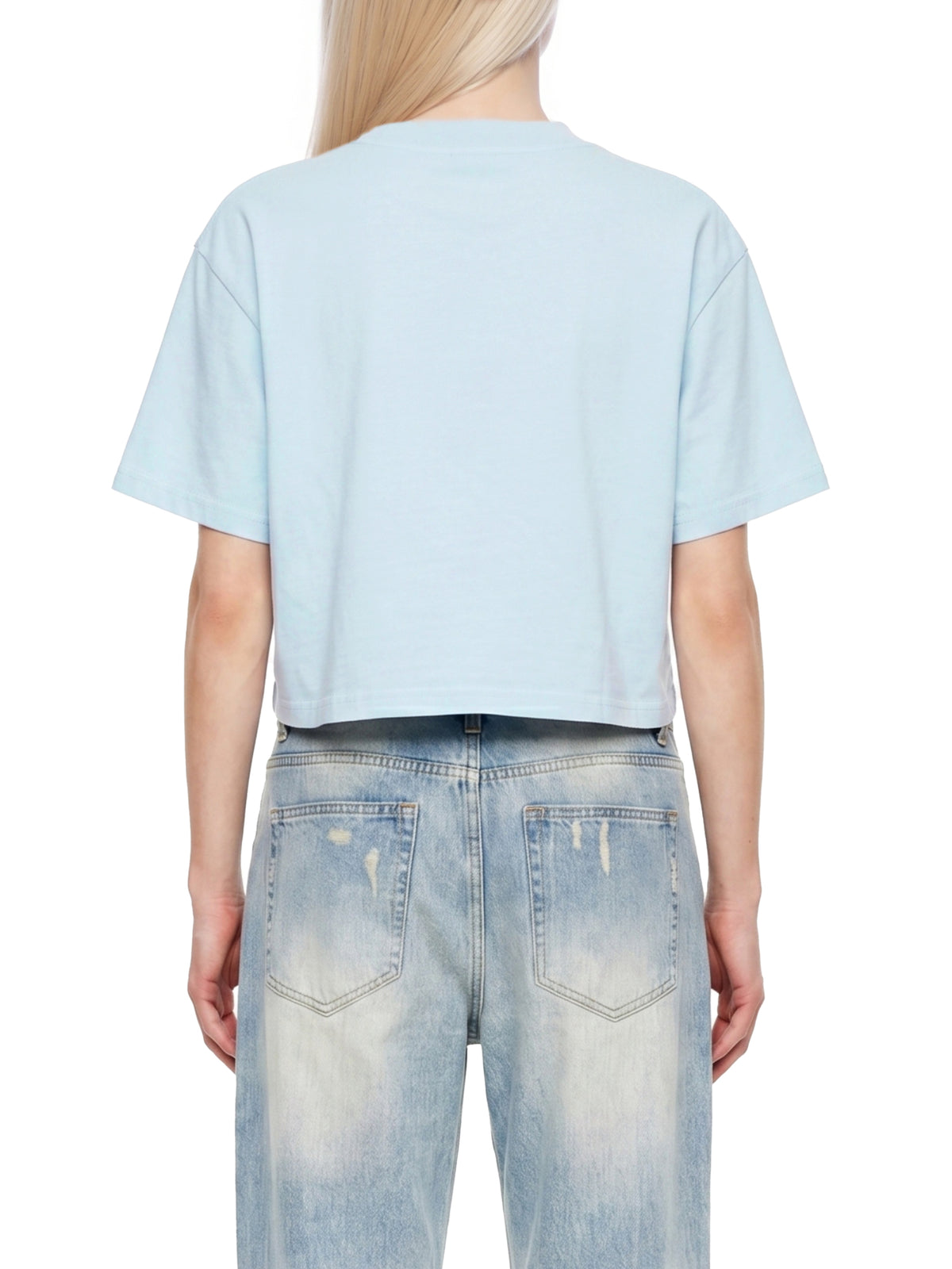 Women's Mineral Wash Cotton Crop T-Shirt  "Cropped and Hot!"