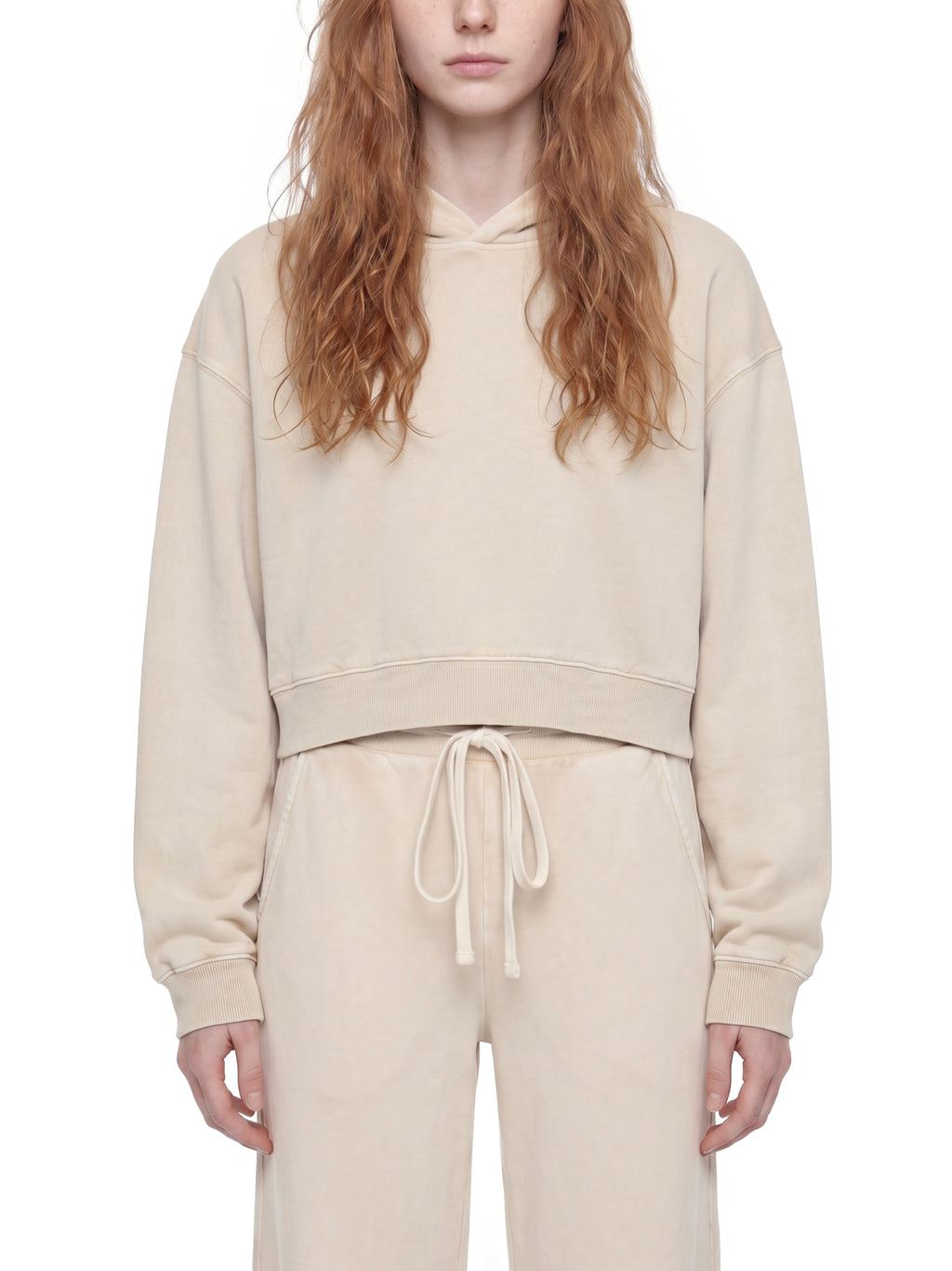 Women’s Mineral Washed Crop Hoodie "Plan Jane? No logo