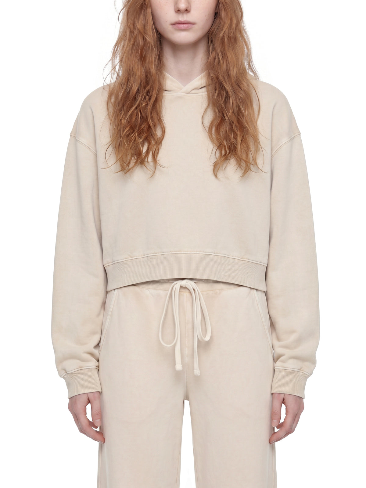 Women’s Mineral Washed Crop Hoodie "Plan Jane? No logo