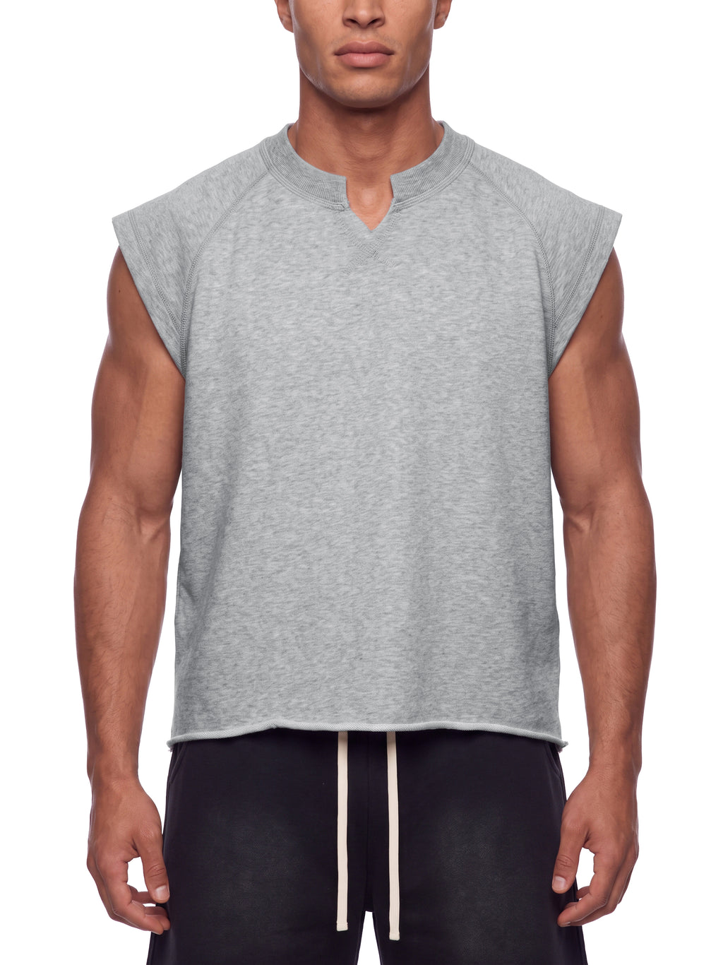 Men’s Boxy Raw Hem Tank Top