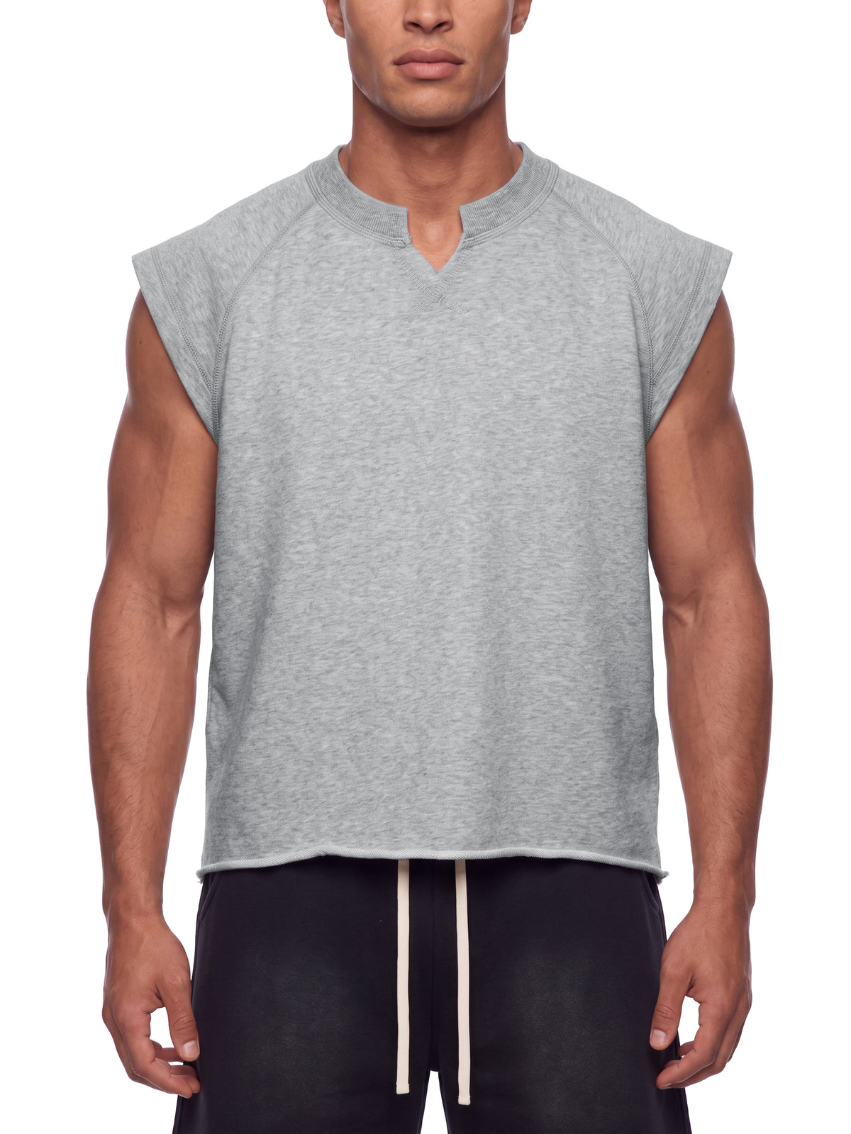 Men’s Boxy Raw Hem Tank Top