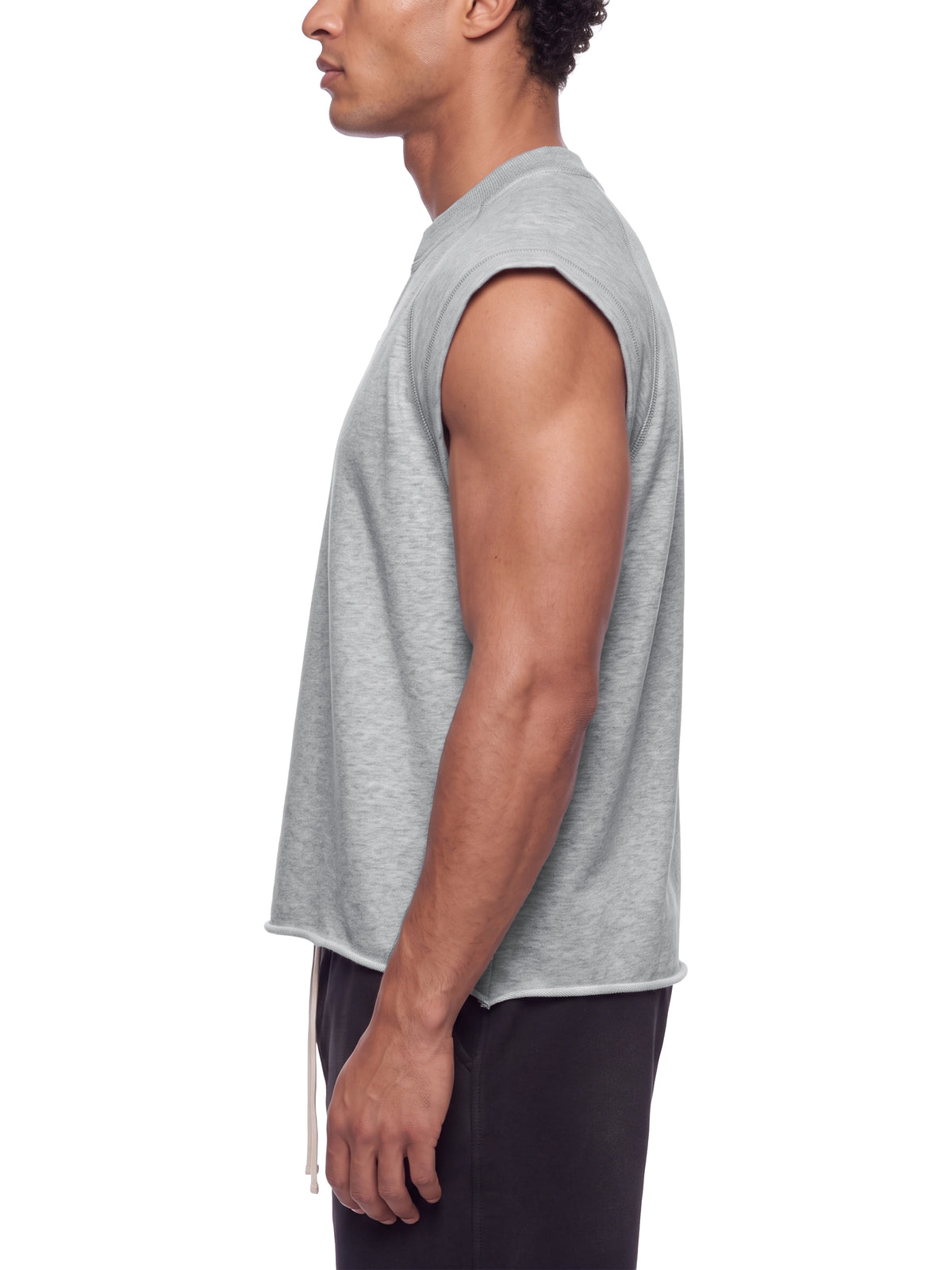 Men’s Boxy Raw Hem Tank Top